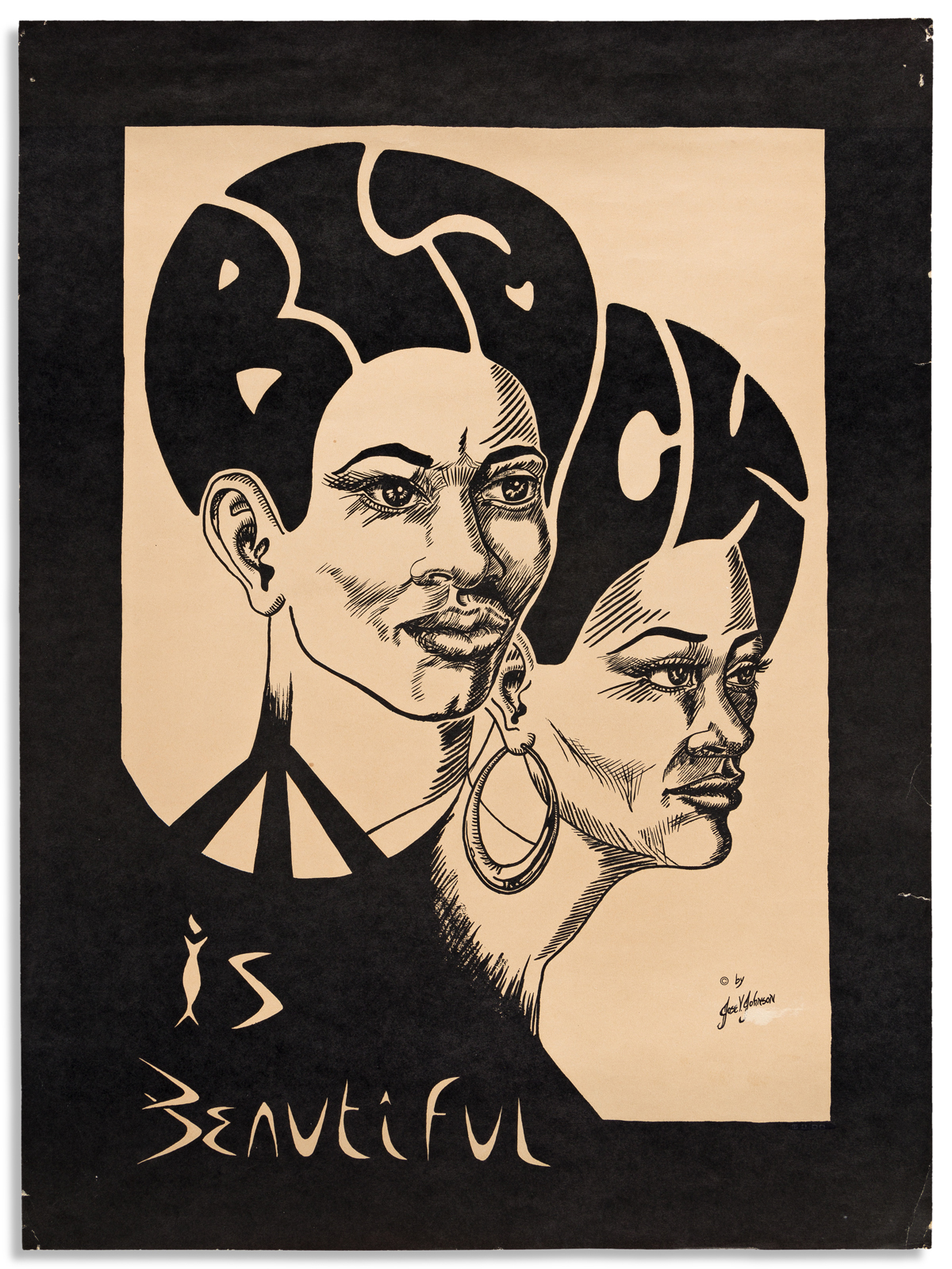 (ART.) José V. Johnson, artist. Black is Beautiful.